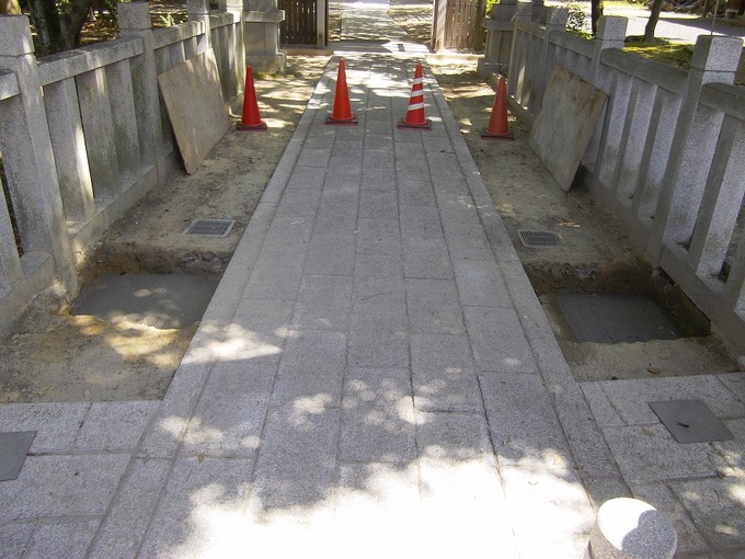 石鳥居設置工事 設置方法