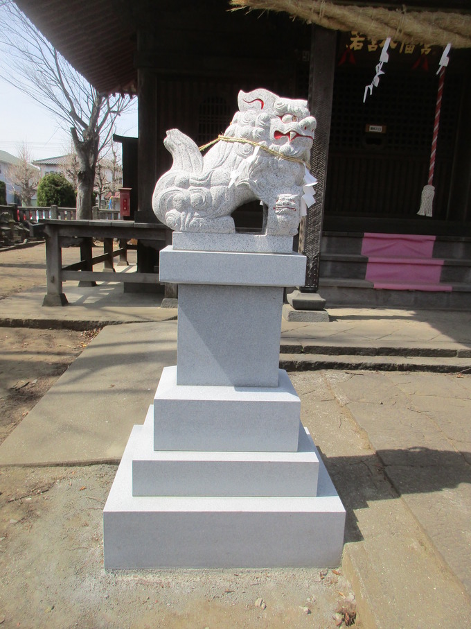 狛犬建立工事｜群馬県高崎市若宮八幡宮