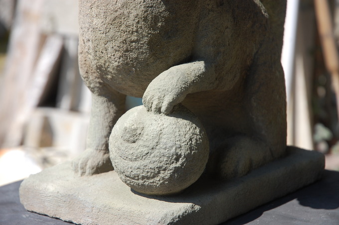 神社狐の修理|復元方法(駒込稲荷08)