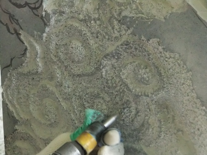 龍の石彫刻　製作工程