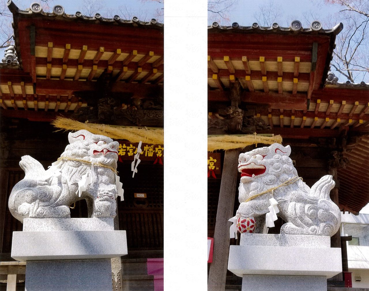 設置事例】狛犬の建立｜群馬県若宮八幡宮 : 岡崎市 老舗石屋㈱杉田石材