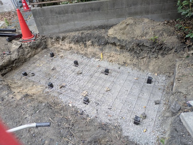 石碑の設置工事(基礎)|吉川神明社