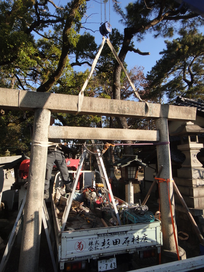 鳥居建て替え工事