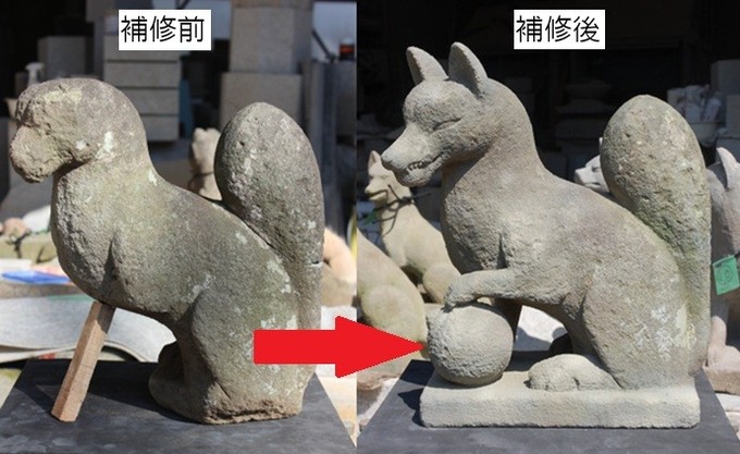 【神狐】狐像　稲荷紋 神狐】狐像 稲荷紋 - メルカリ