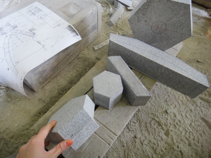 琴柱ミニ灯篭作り方　部材切削加工