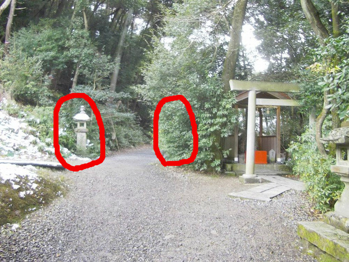 神前灯篭移動（大縣神社）