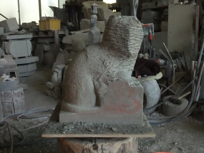 石像彫刻製作 オーダーメイド狛猫