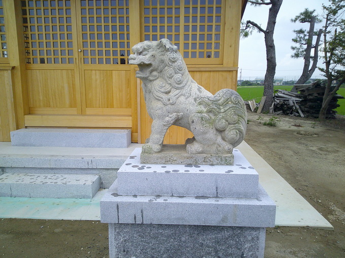 神社の狛犬修復｜石の修理