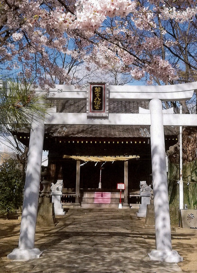 石鳥居の設置工事（群馬県若宮八幡宮）