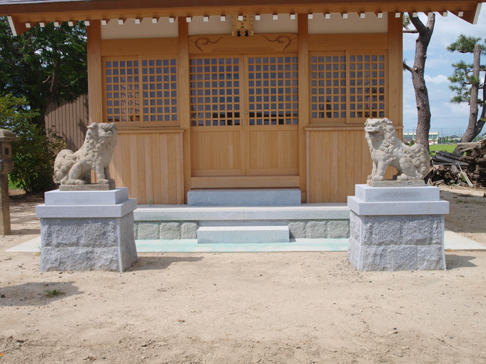 神社狛犬修復｜愛西市
