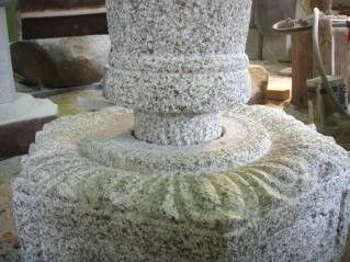 石灯籠接合部はめ込み