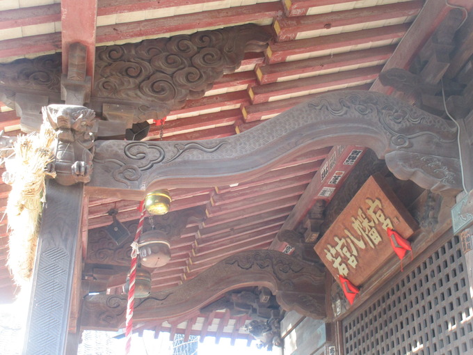 若宮八幡宮 拝殿の彫刻|高崎市
