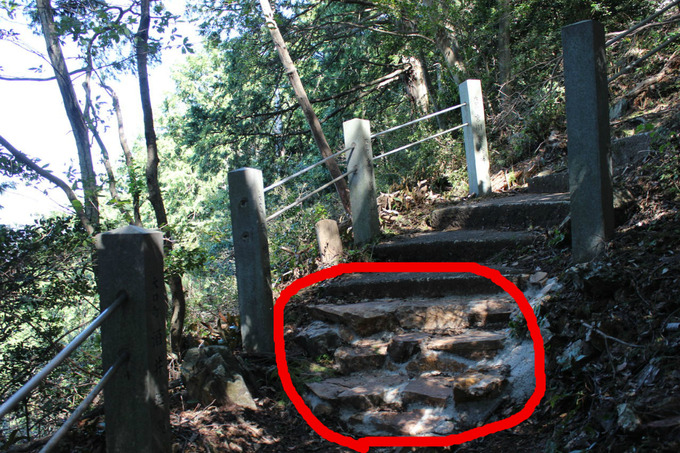 石の階段（山道）製作工事
