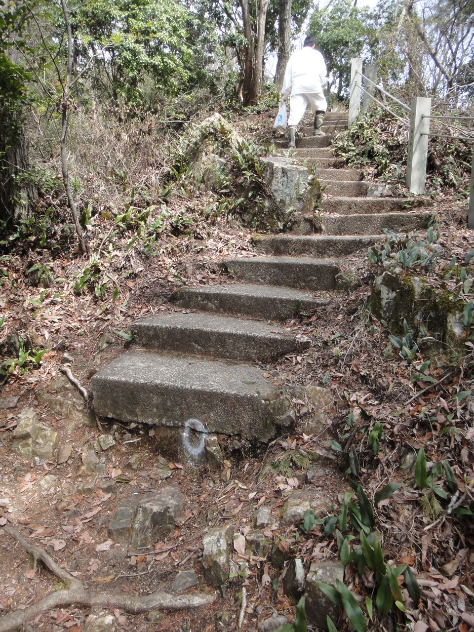 山道の石階段修理と増設工事 尾張本宮山 大縣神社 石灯篭 とうろう 庭園造園 神社寺院用石製品 墓石の老舗石屋 杉田石材店