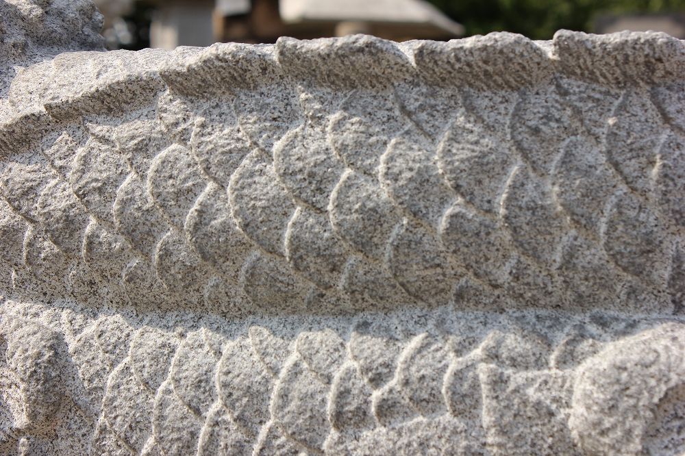 龍の石像｜龍が彫刻された水鉢の製作8 完成 : 岡崎市 老舗石屋㈱杉田