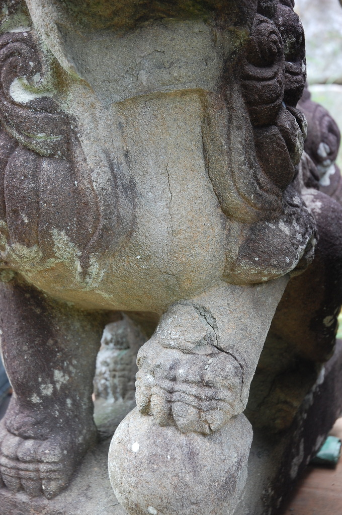 神社狛犬交換｜又八神明社