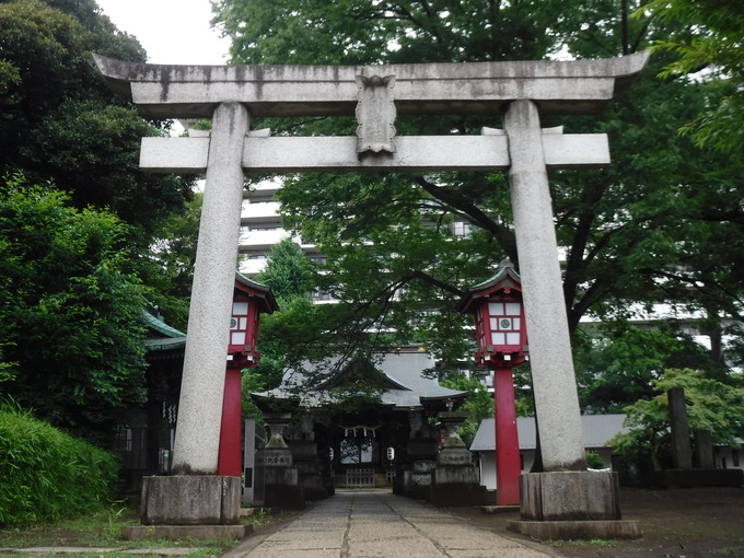 石鳥居|江古田氷川神社(東京都中野区)