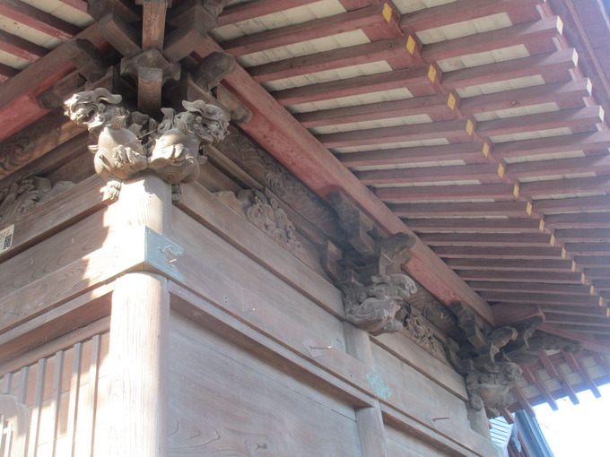 若宮八幡宮 拝殿の彫刻|高崎市