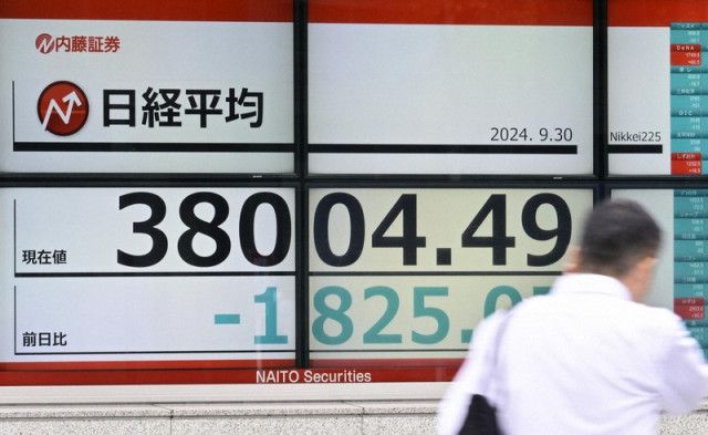 石破新総裁の就任が日経平均に与えた影響は無視できない？売りが膨らみ前週末比1800円の下落
