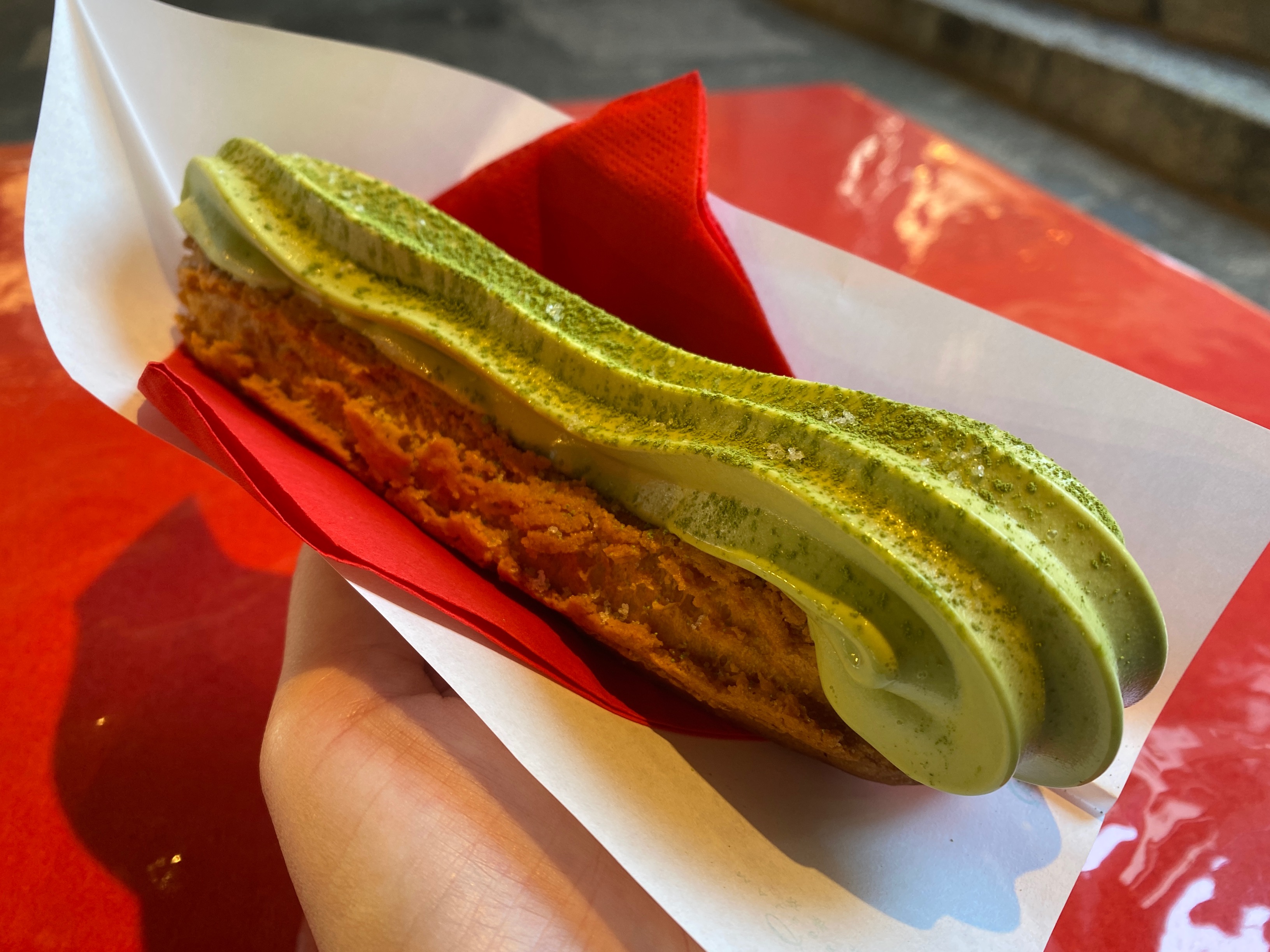 茶の果 抹茶アイスエクレアおいし かなちゅうごはん