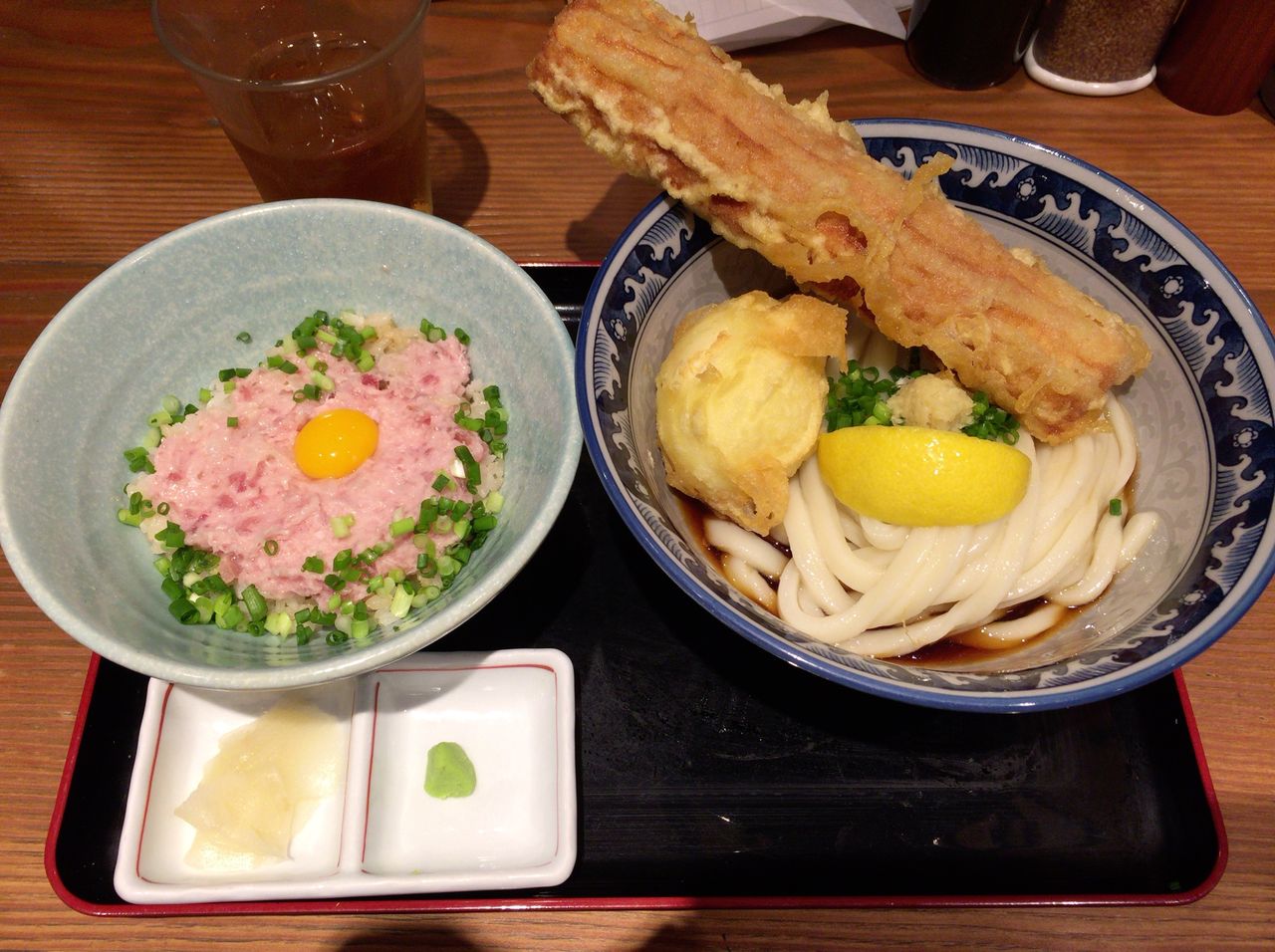 釜たけうどん 東京 食べログうどん百名店 ネギトロ丼付きちく玉天うどんランチ1000円 かなちゅうごはん