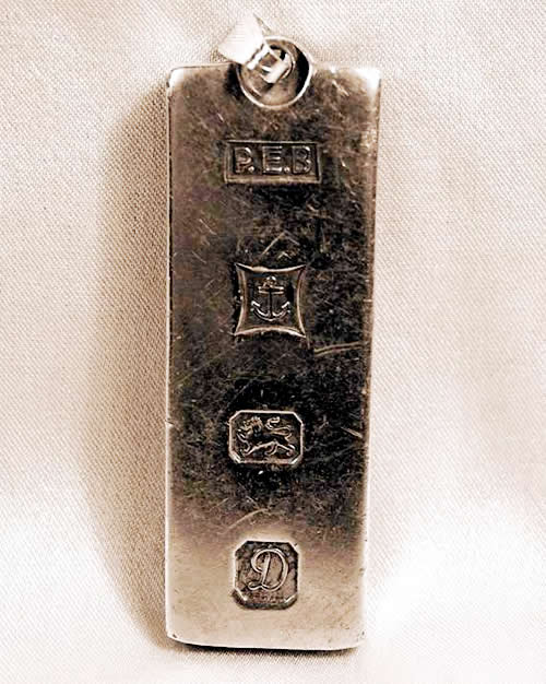 ホールマークシルバーインゴットペンダントヘッド Webデザイナーのアンティークパレス