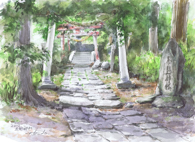 鳥越観音 [一戸町・岩手県] : 水彩画 from いわて | BLOG