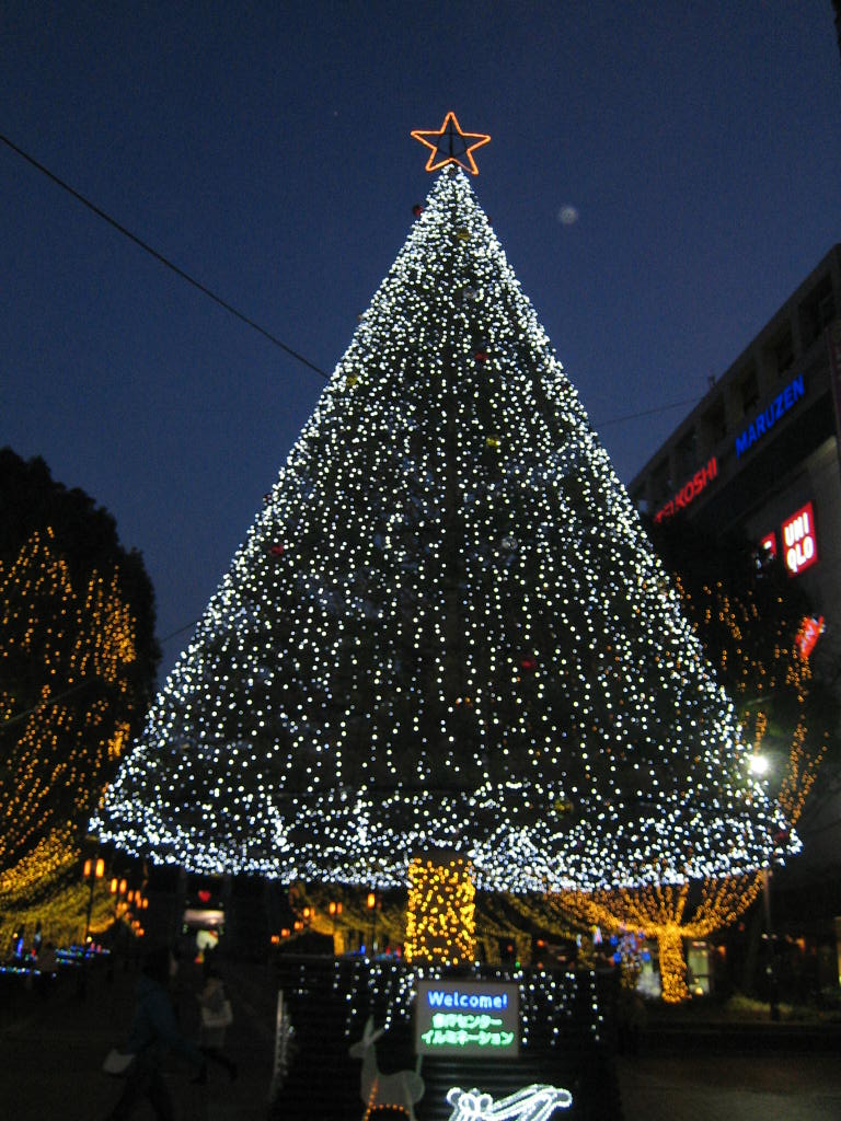 多摩センターのクリスマスイルミネーション 水彩8 道子のつれづれ日記