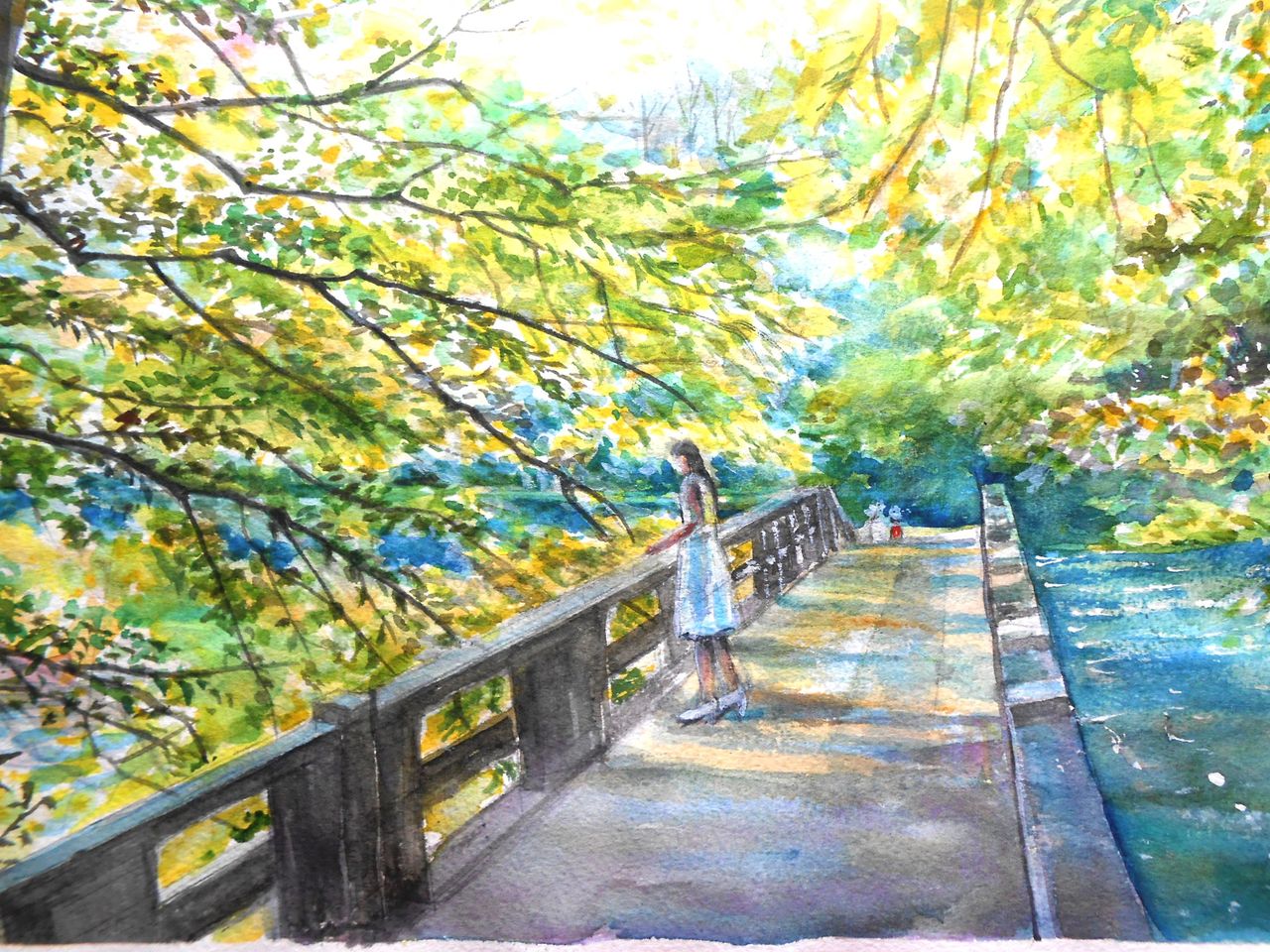 絵画 水彩画 風景画 ユトレヒト オランダ 鶴 十帆 真作 5号 絵画 水彩画 風景画 ユトレヒト オランダ 鶴 十帆 真作 5号