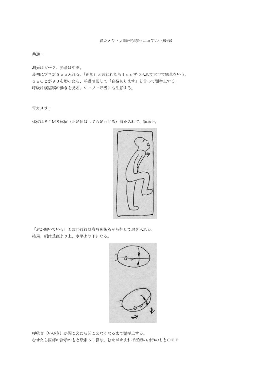 胃カメラ・大腸内視鏡介助マニュアル : 水浸法による無痛大腸内