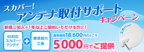 スカパーアンテナキャンペーン