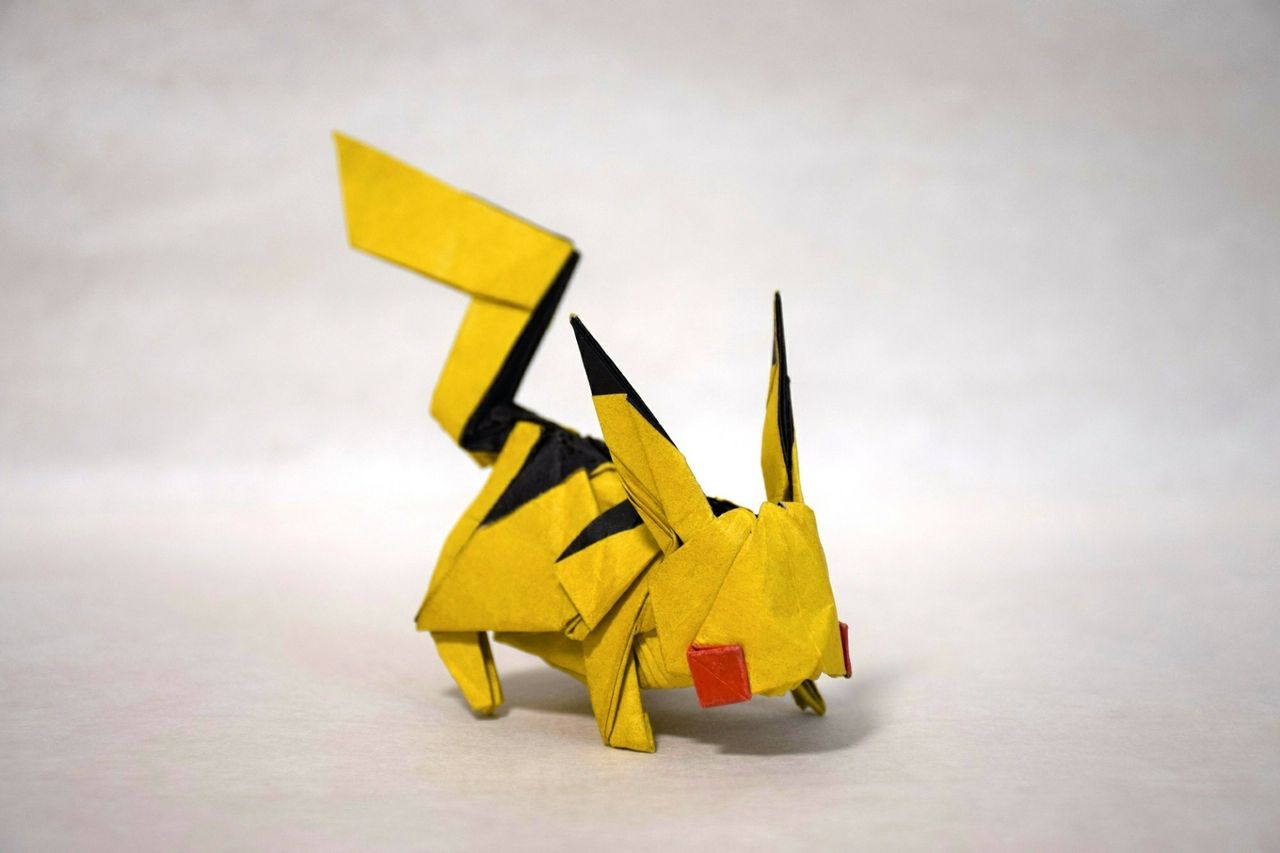 ピカチュウ 折り紙 折紙のピカチュー 簡単な顔と体の折り方作り方character Origami Pikatyu