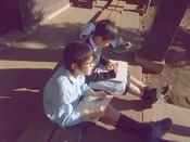 190118自由学園写生する初等科生