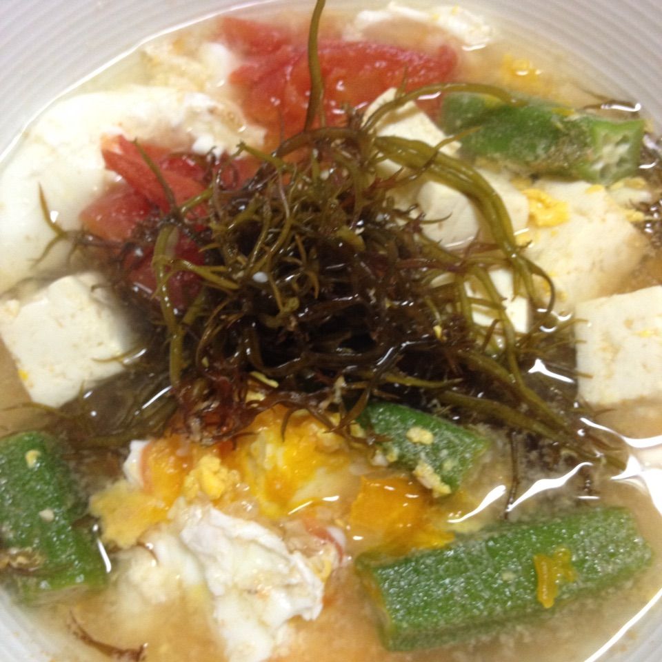 おいしいもの ふのりと夏野菜のスープ 2016 06 23 すくもちゃん新聞 高知県 宿毛市