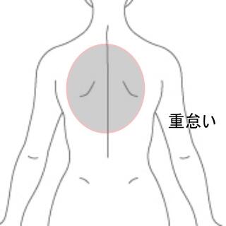 背中の張り感・肩こり