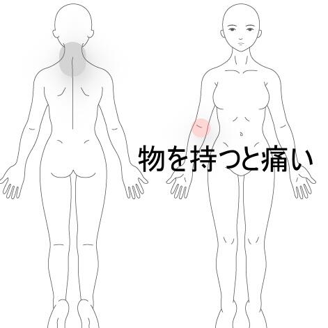 肘と首の痛み