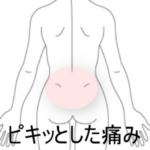 バドミントンの動作で痛めた腰