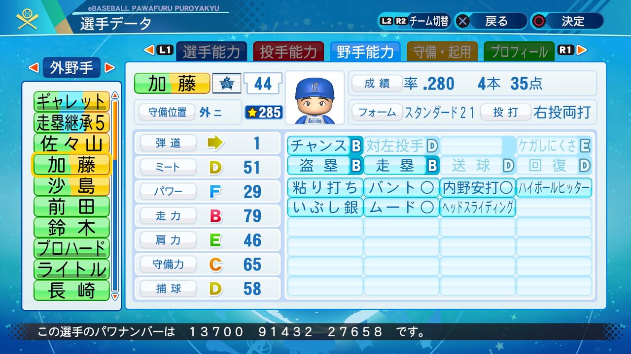 パワプロ サクセス作成選手 実在選手再現 加藤博一 横浜大洋ホエールズ スクストとパワプロと私