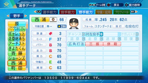 パワプロ サクセス作成選手 実在選手再現 西浦克拓 日本ハムファイターズ スクストとパワプロと私 パワプロ サクセス作成選手 実在選手再現 西浦克拓 日本ハムファイターズ スクストとパワプロと私