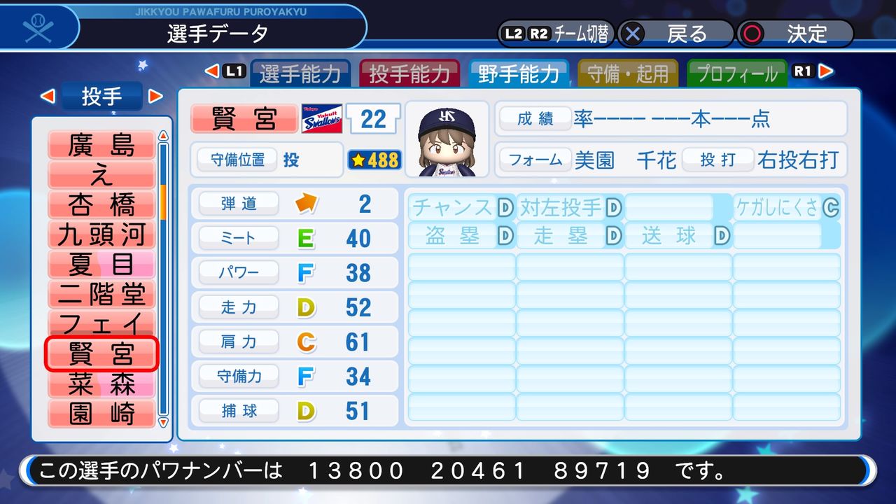 パワプロ19 サクセス作成選手 スクスト 賢宮ほたる スクストとパワプロと私