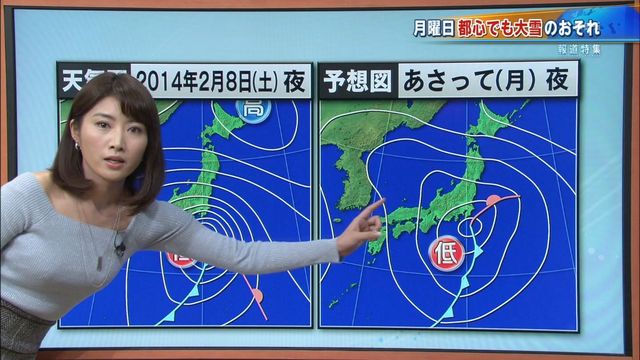 画像 Tbsのお天気キャスターがお ぱいを物凄くお ぱいを強調する衣装で登場し実況民発狂 スキャンダルニュース