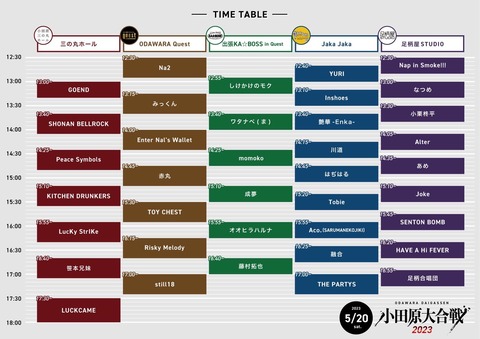 20230520 TIME TABLE