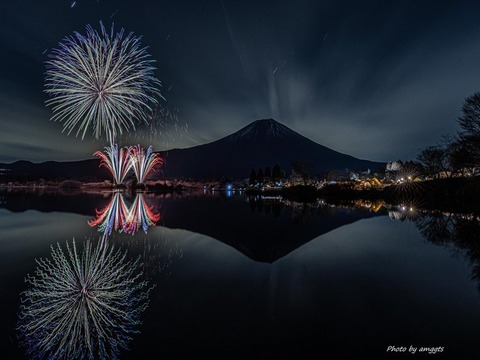 【冬の花火】静岡：田貫湖まつり～冬の花火～冬の夜空に輝く花火、音楽と食を楽しもう「2024年12月14日(土)18：00～」