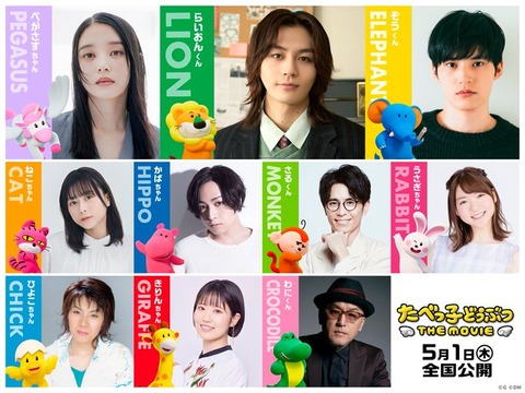 『たべっ子どうぶつ THE MOVIE』がついに公開！かわいい動物たちの冒険に迫る「2025年5月1日公開」声優決定