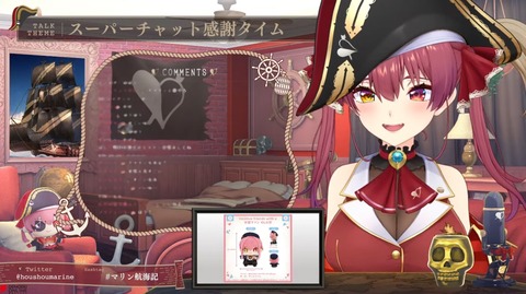 【ホロライブ】宝鐘マリンが『ちゃお』のVTuberランキングで1位に!?