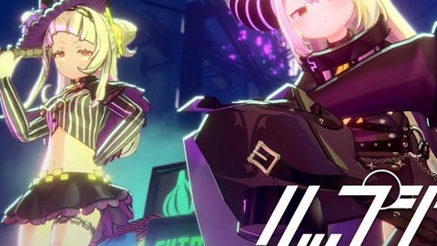 ホロライブの紫咲シオンちゃんとラプラス・ダークネスちゃん