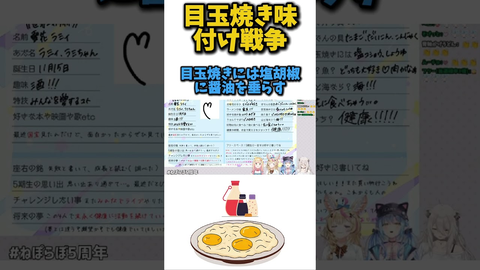 【全滅】ねぽらぼ目玉焼き味付け戦争！4人の好みが1ミリも被らない奇跡の決裂