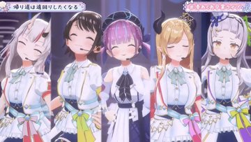 百鬼あやめちゃんと紫咲シオンちゃん