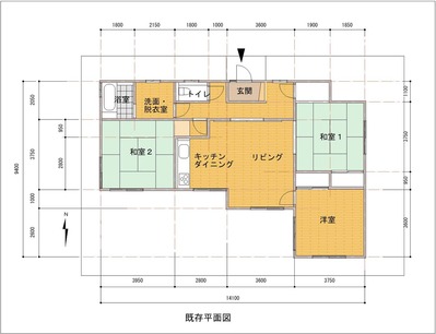 改修プラン2(既存平面図)