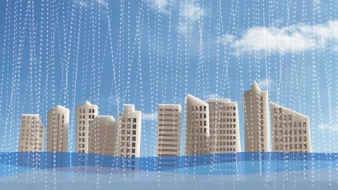 都市大雨による大災害